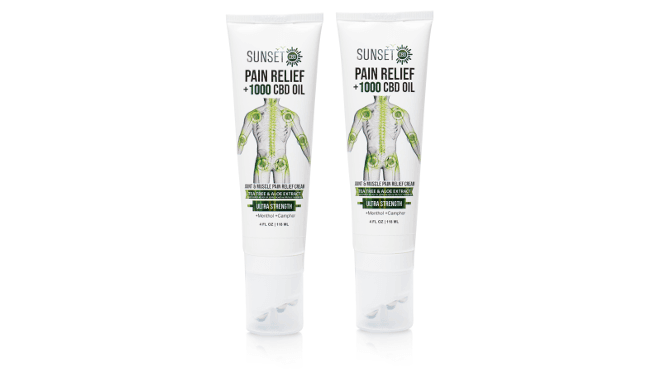 Sunset CBD Pain Relief Tubes with Roller Ball Applicator - Groupon Voucher Exclusive
