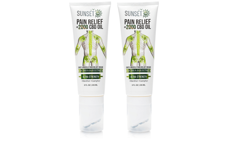 Sunset CBD Pain Relief Tubes with Roller Ball Applicator - Groupon Voucher Exclusive